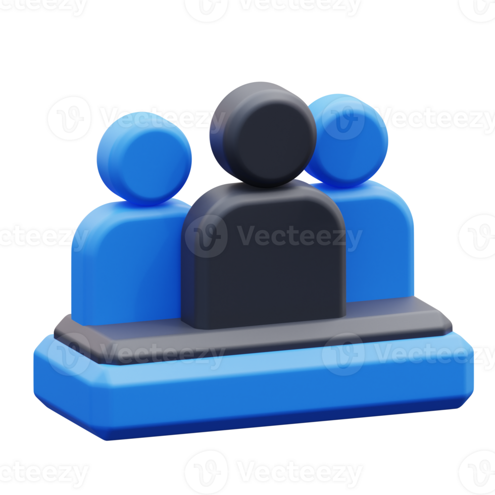 3d illustration group icon png