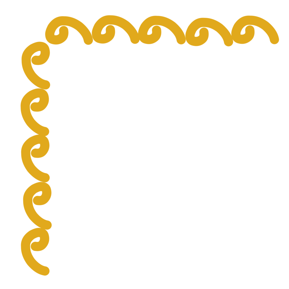 Gold frame corner png