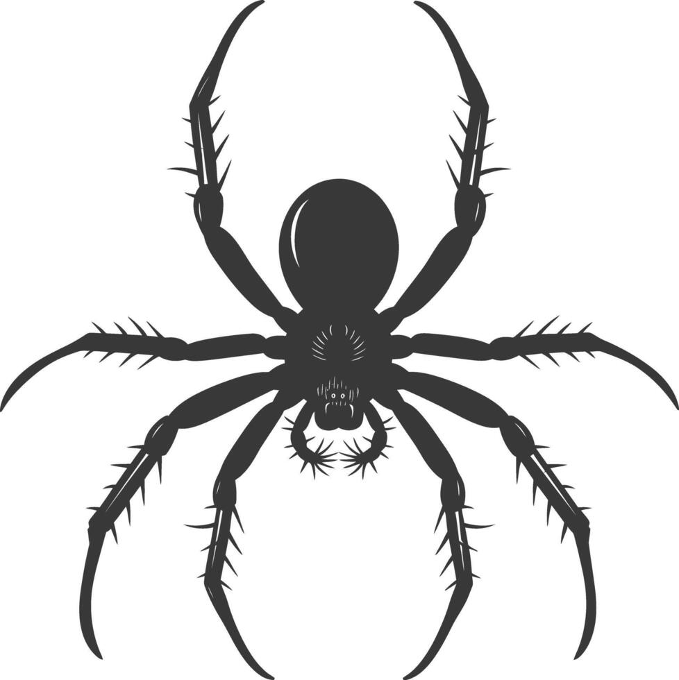 ai generado silueta araña animal negro color solamente vector