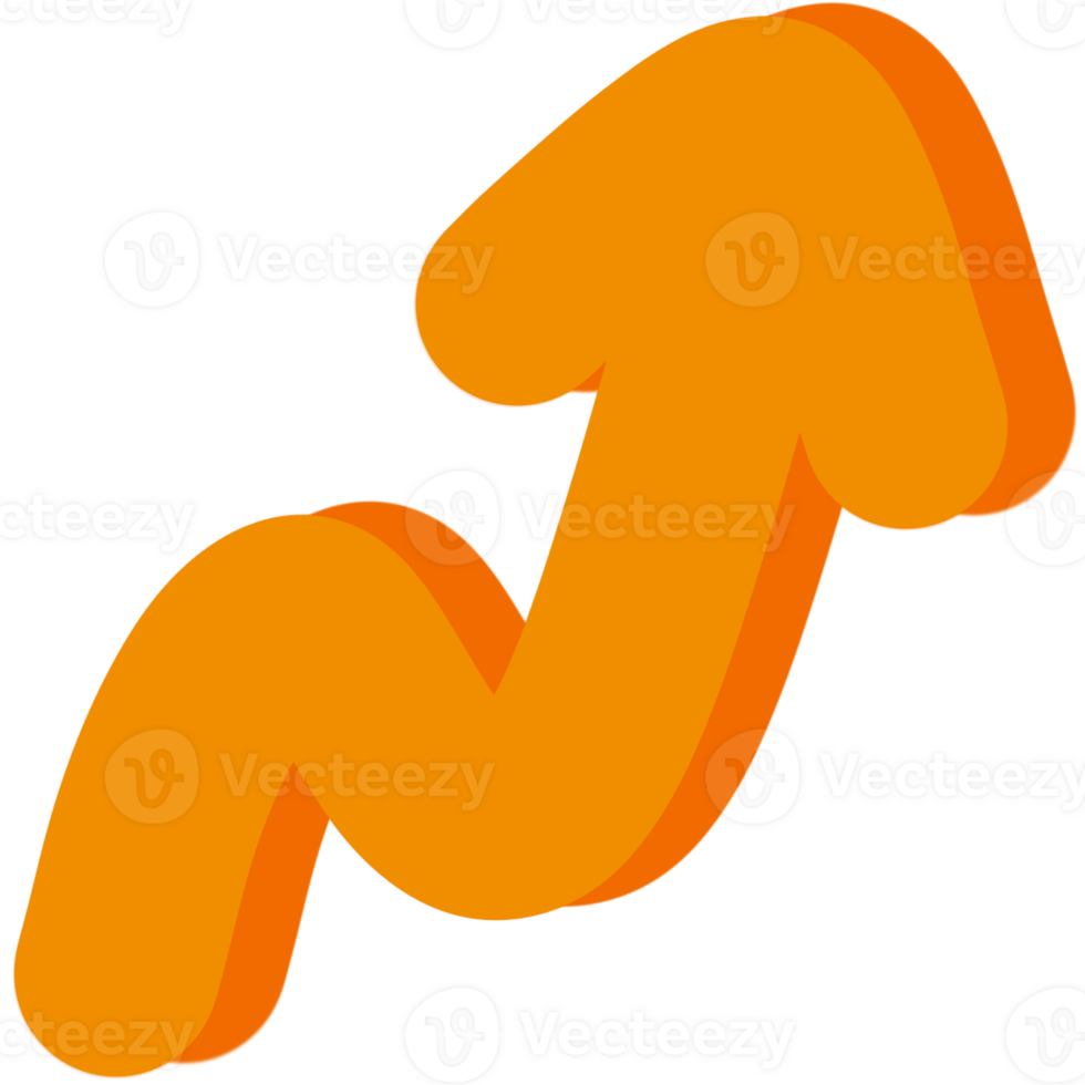 Orange arrow element png