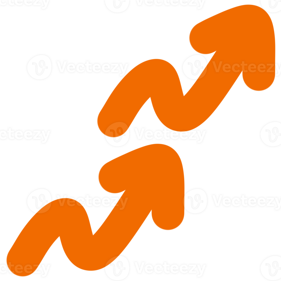 Orange arrow element png
