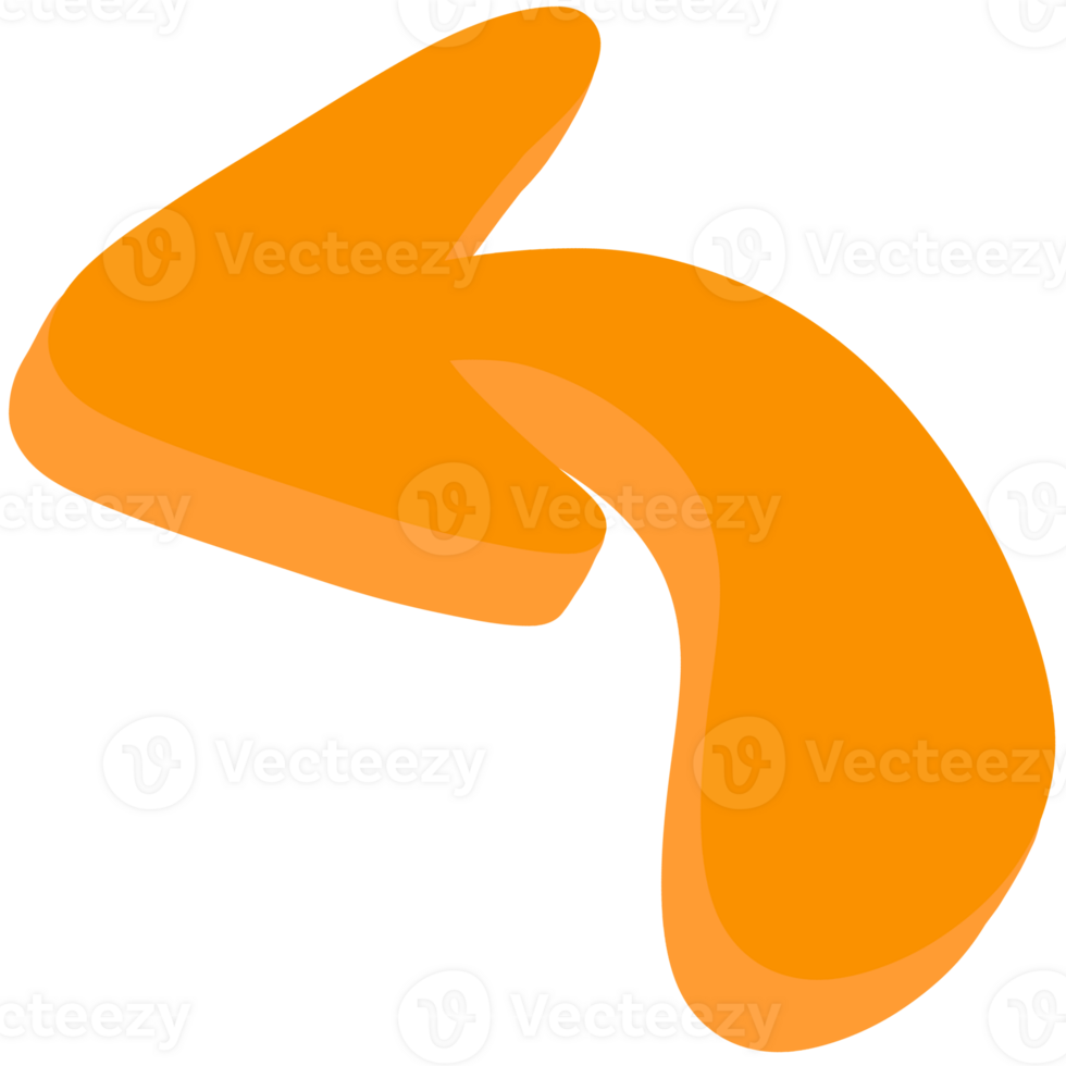 Orange arrow element png