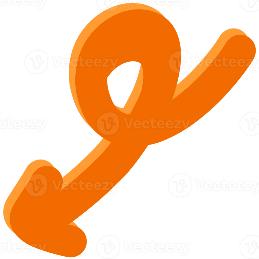 Orange arrow element png