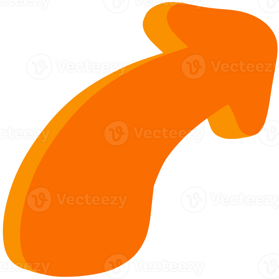 Orange arrow element png