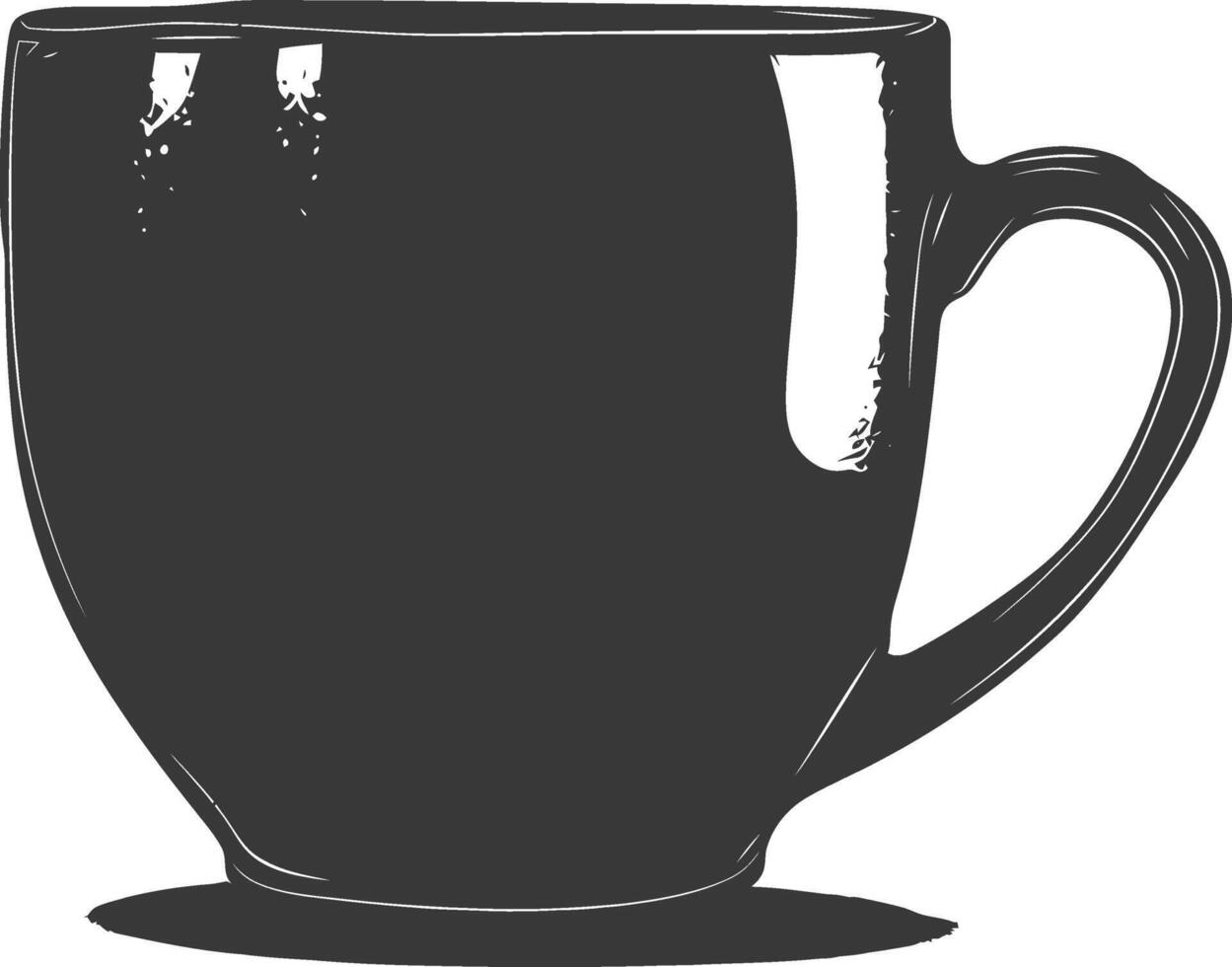 AI generated Silhouette Scandinavian Unique Mug black color only vector