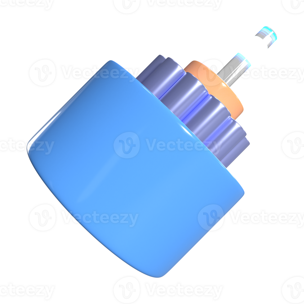 optisch vezel 3d illustratie icoon png