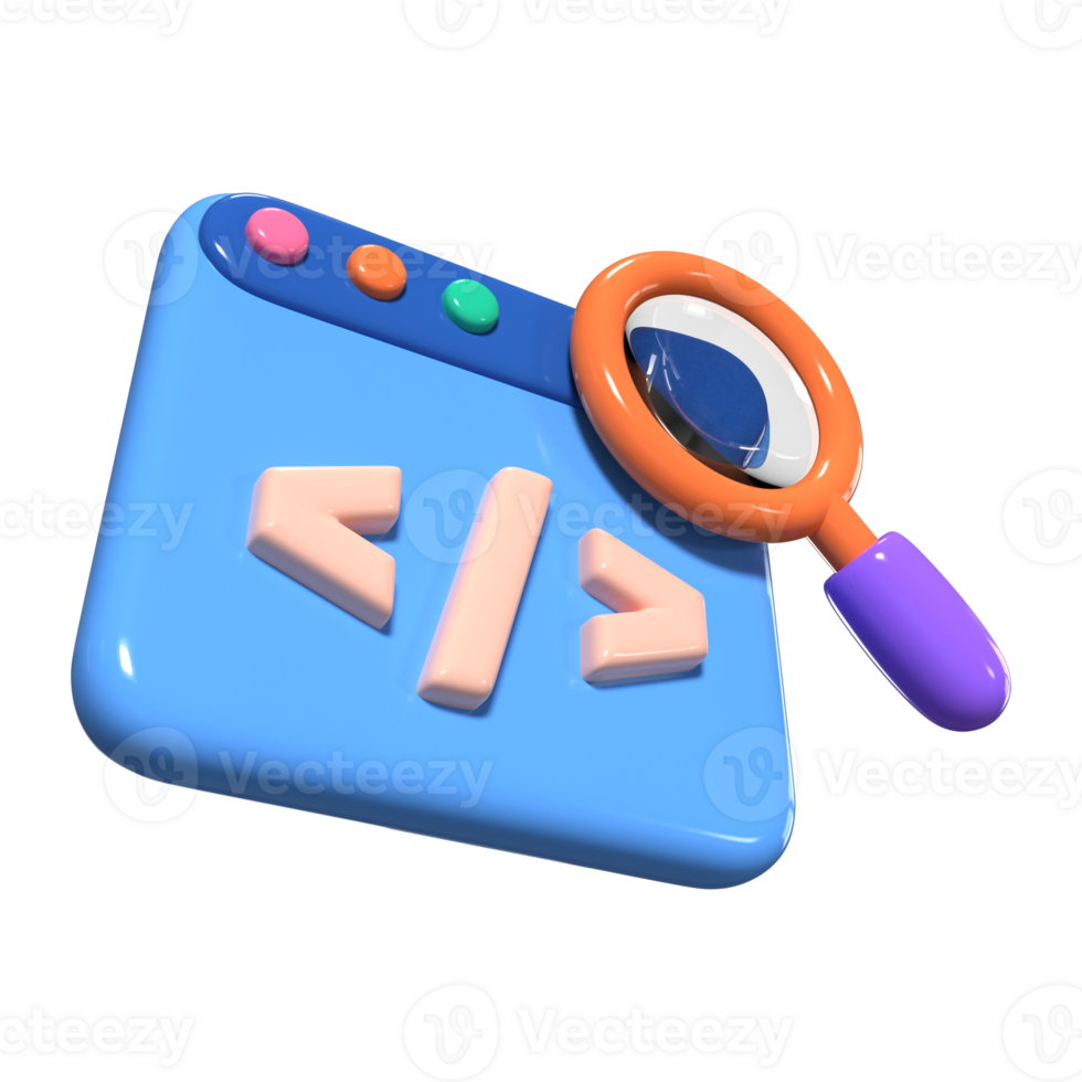 Inspect Element 3D Illustration Icon png