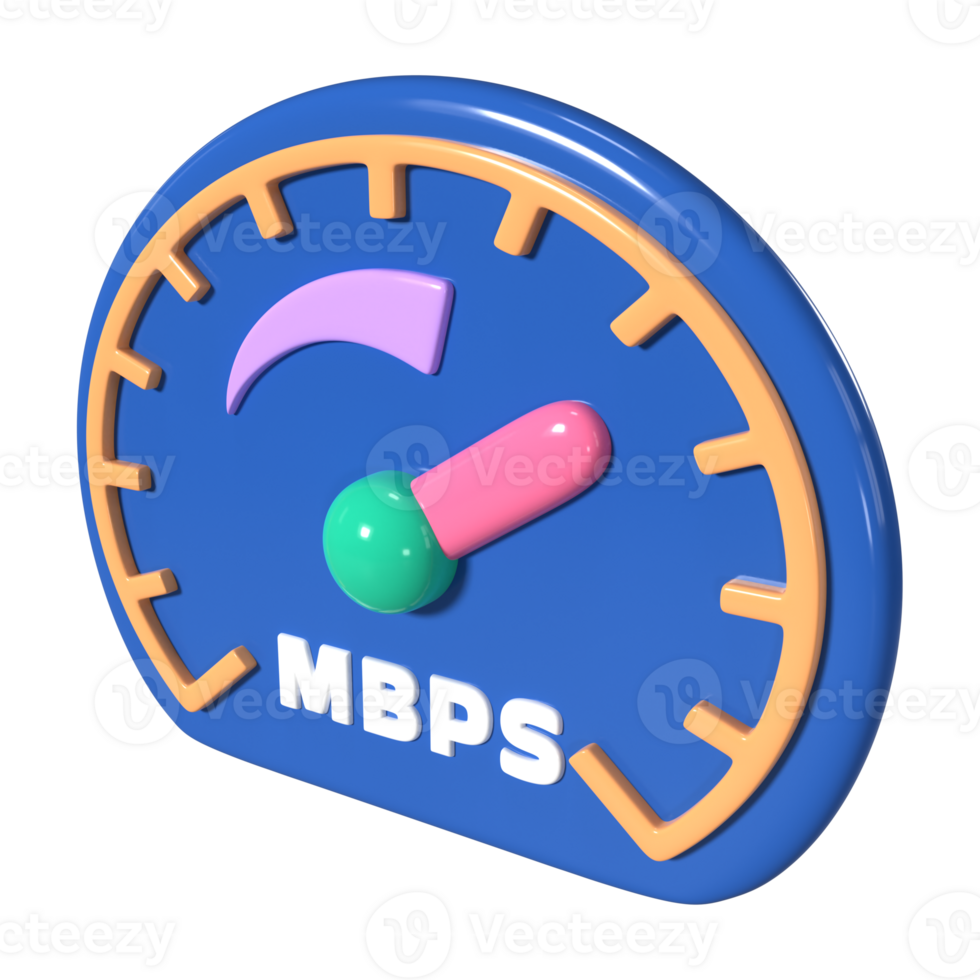 Internet Speed 3D Illustration Icon png