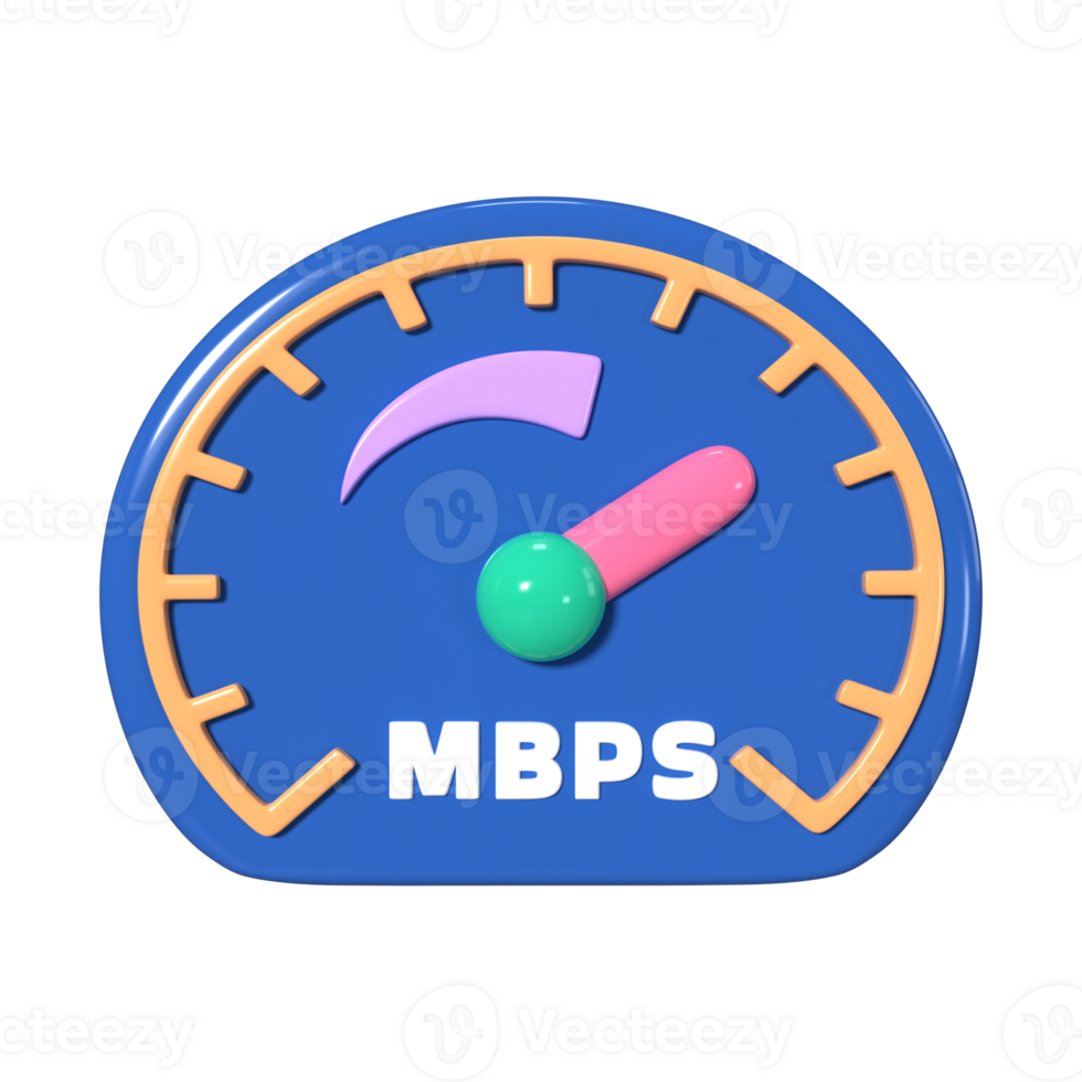 Internet Speed 3D Illustration Icon png