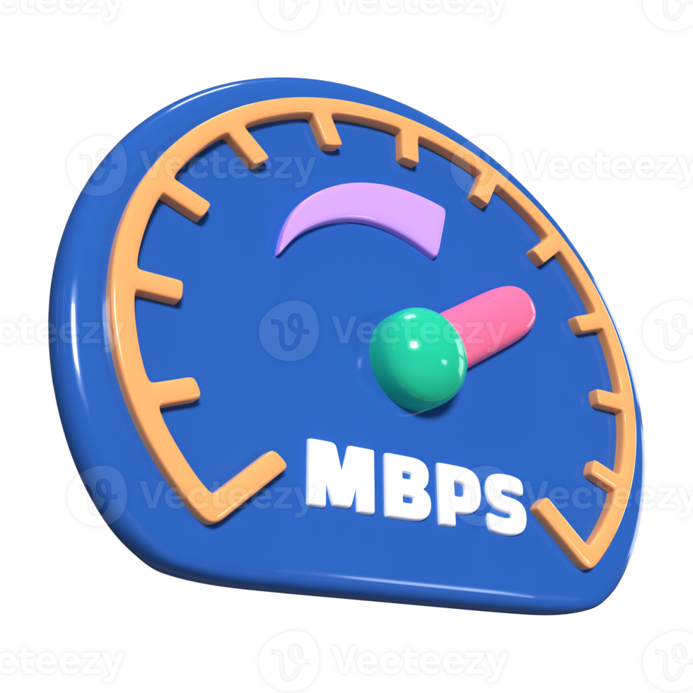 Internet Speed 3D Illustration Icon png
