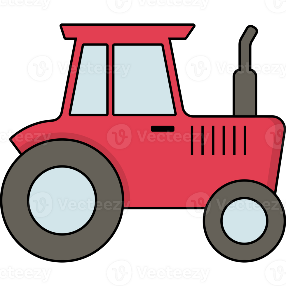 Tractor Illustration Isolated PNG