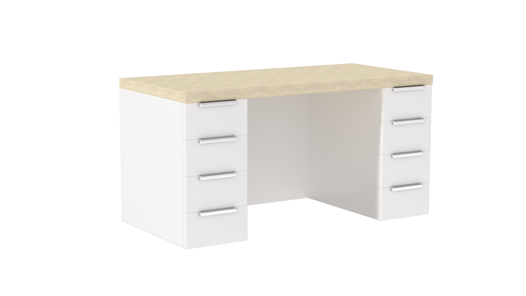 kantoor wit tafel in minimalistische Scandinavisch stijl 3d geven png