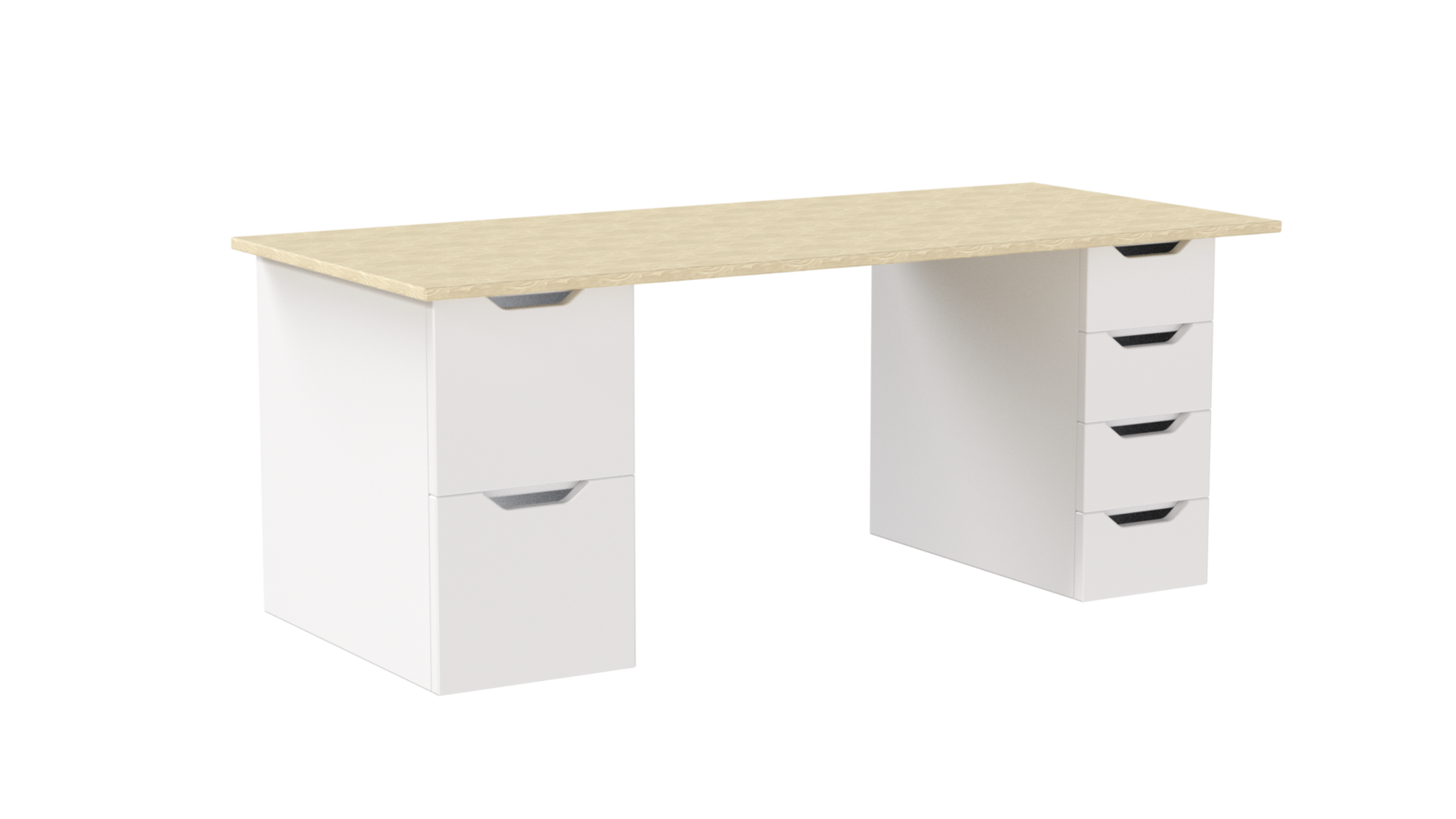 Office workplace desk in minimalist scandinavian style 3d render png