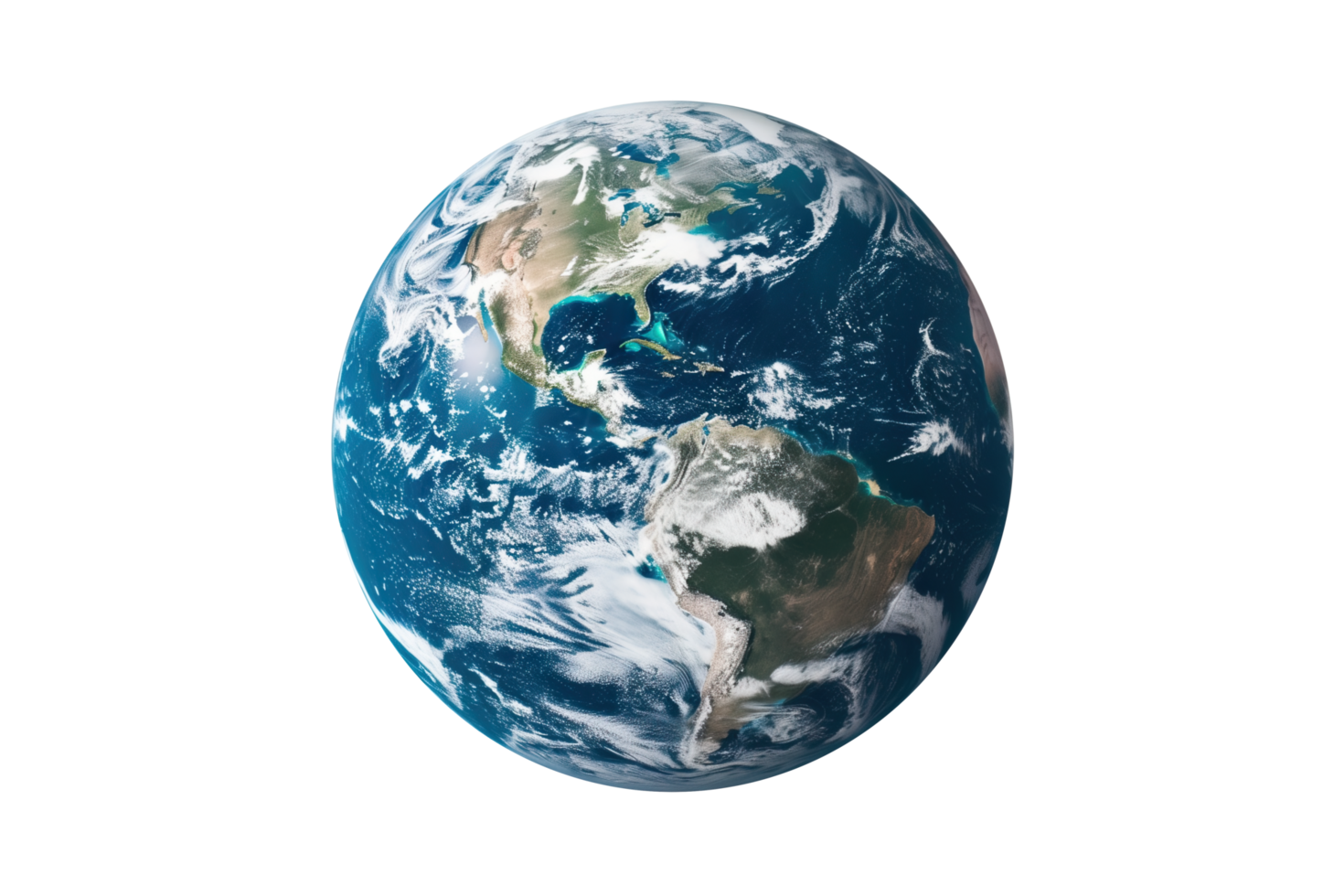 AI generated Realistic earth planet isolated image png