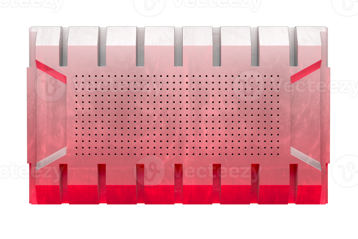 texturizado perforado rojo metálico ciencia fi panel png