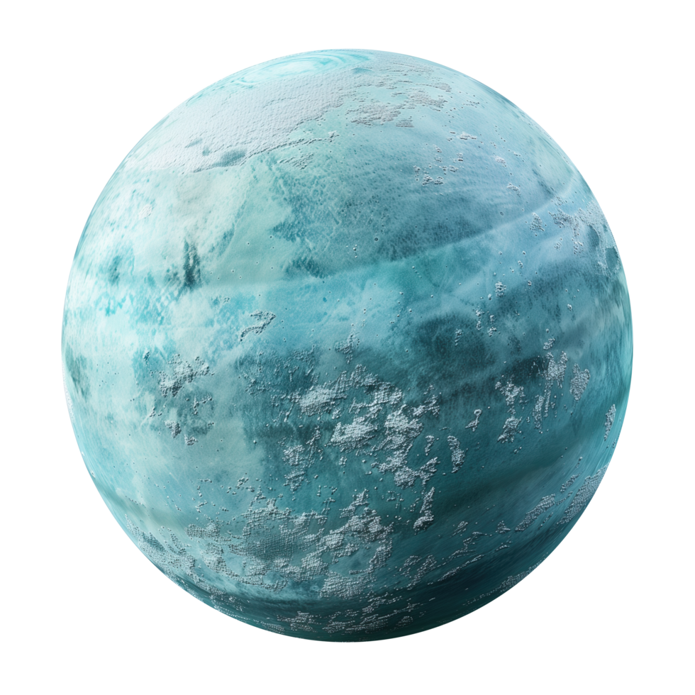 AI generated Realistic uranus planet isolated image png
