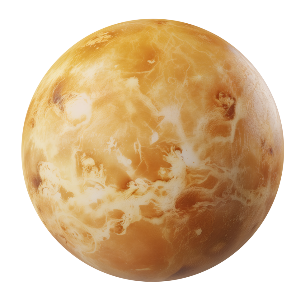 AI generated Realistic venus planet isolated image png