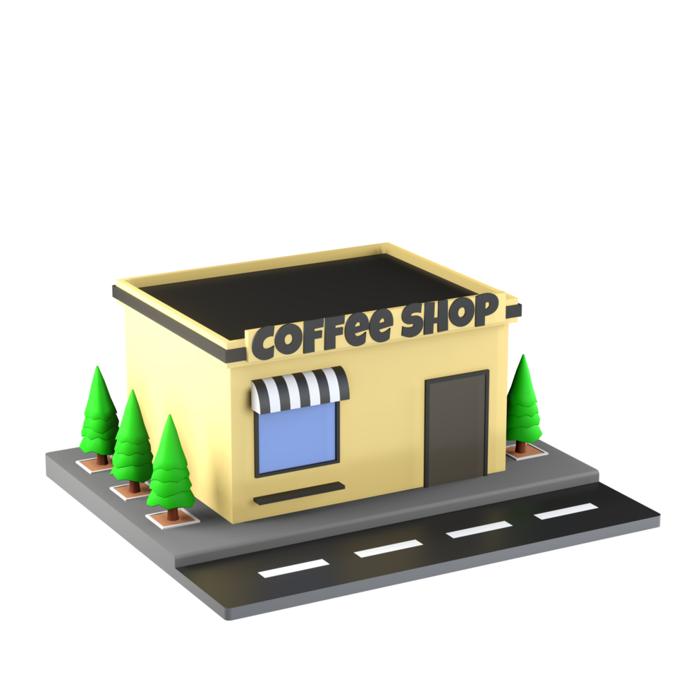 3D illustration of a building and architecture concept. Object on a transparent background png