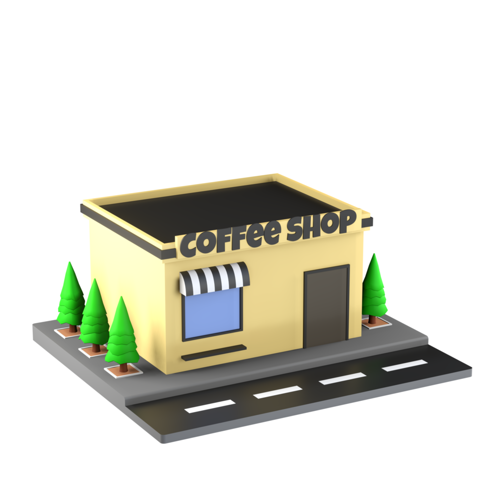 3D illustration of a building and architecture concept. Object on a transparent background png