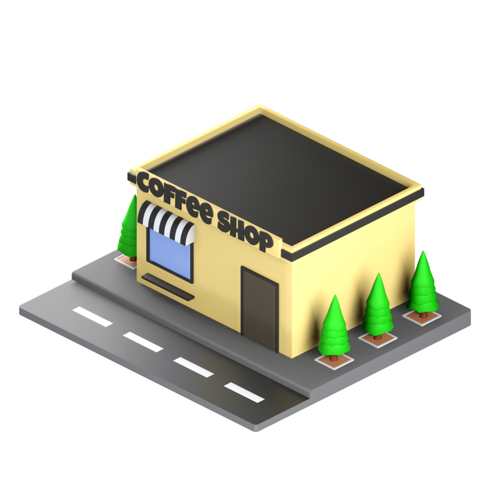 3D illustration of a building and architecture concept. Object on a transparent background png