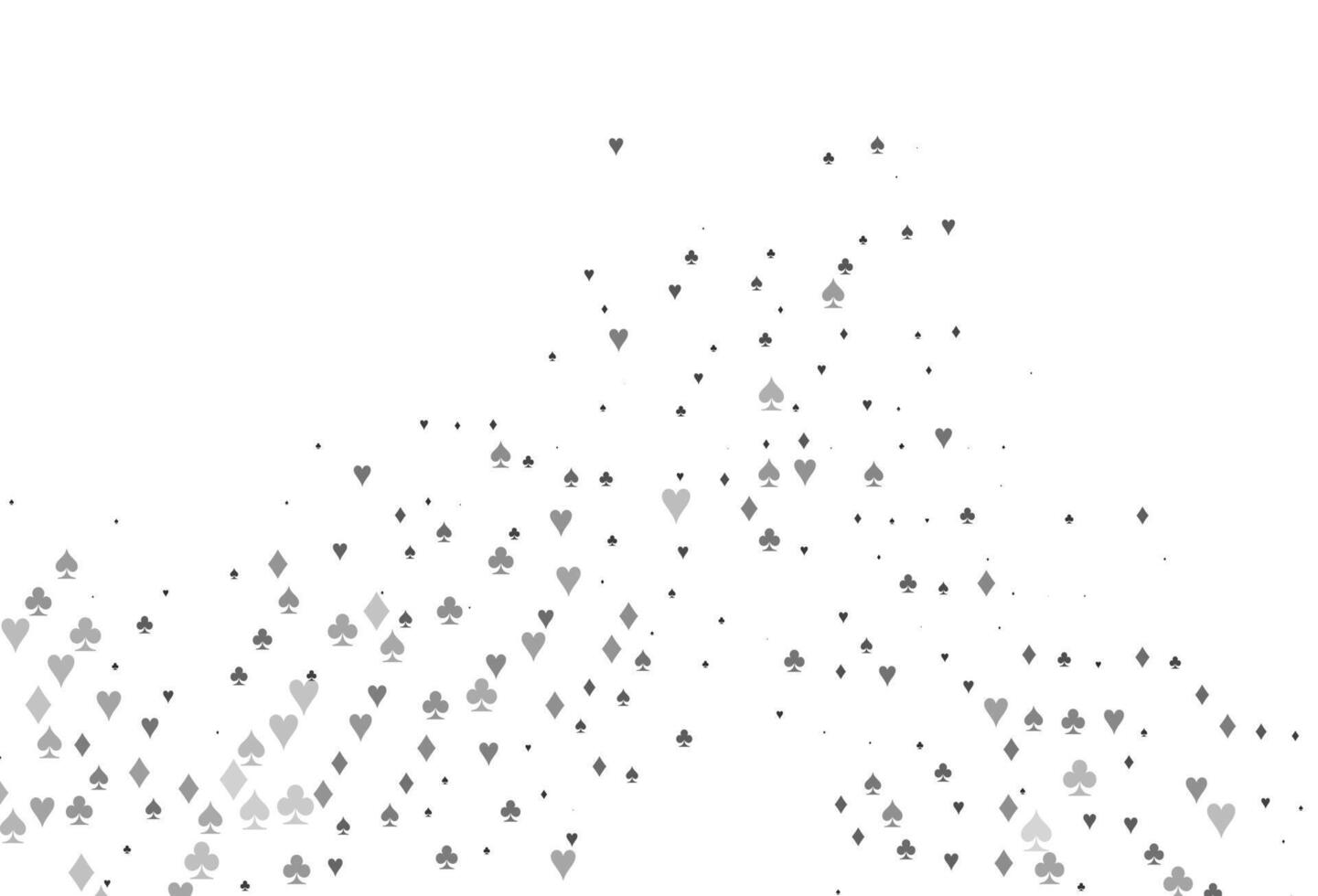 Light Silver, Gray vector template with poker symbols.