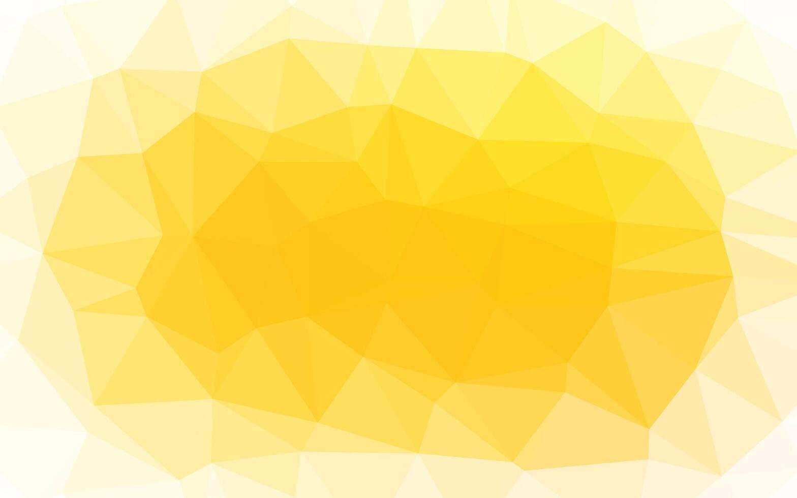 Light Yellow, Orange vector shining triangular template.