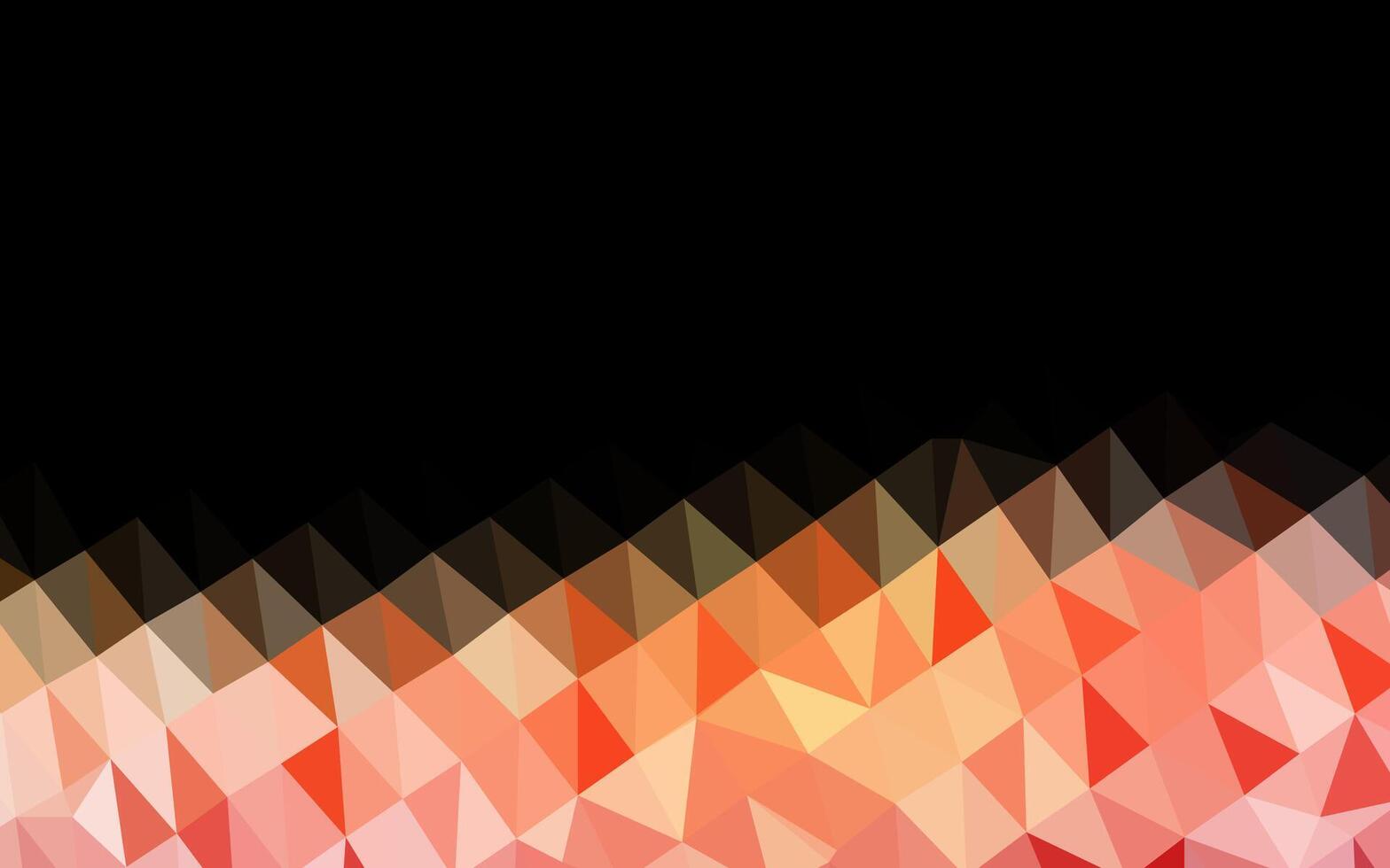 Light Yellow, Orange vector triangle mosaic texture.