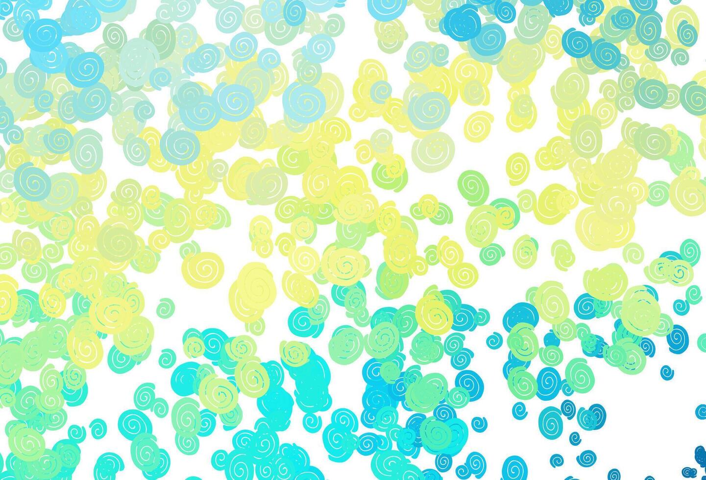 Light Blue, Yellow vector pattern with bent ribbons.