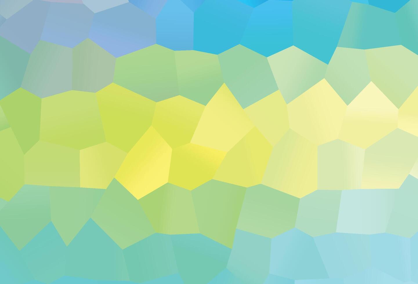 Light Blue, Yellow vector cover with set of hexagons.