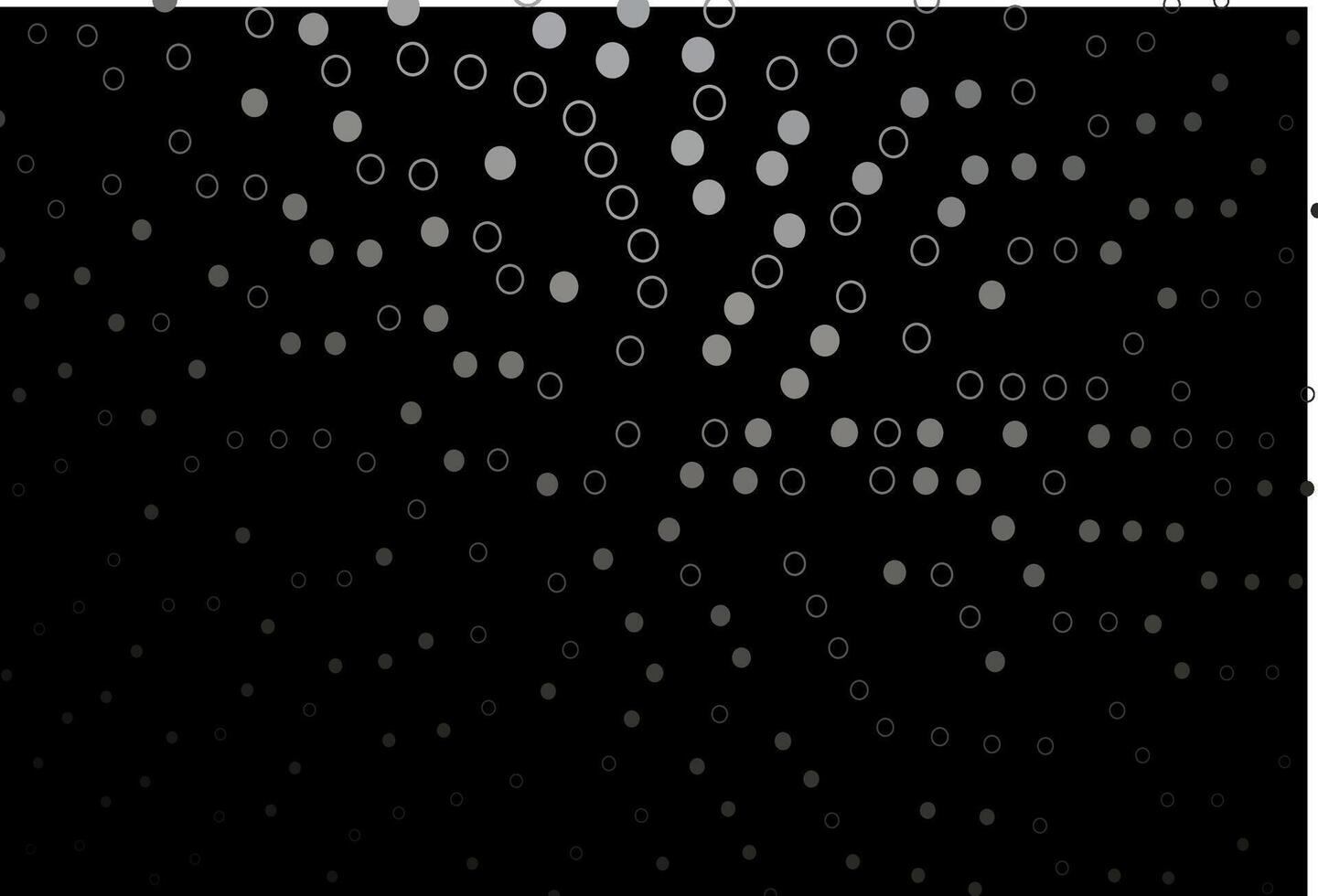 Dark Black vector pattern with spheres.