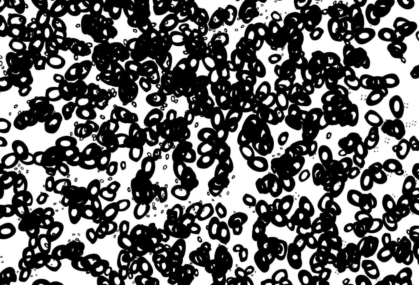 Fondo de vector blanco y negro con burbujas.