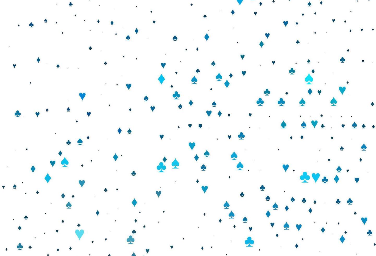 Light BLUE vector background with cards signs.