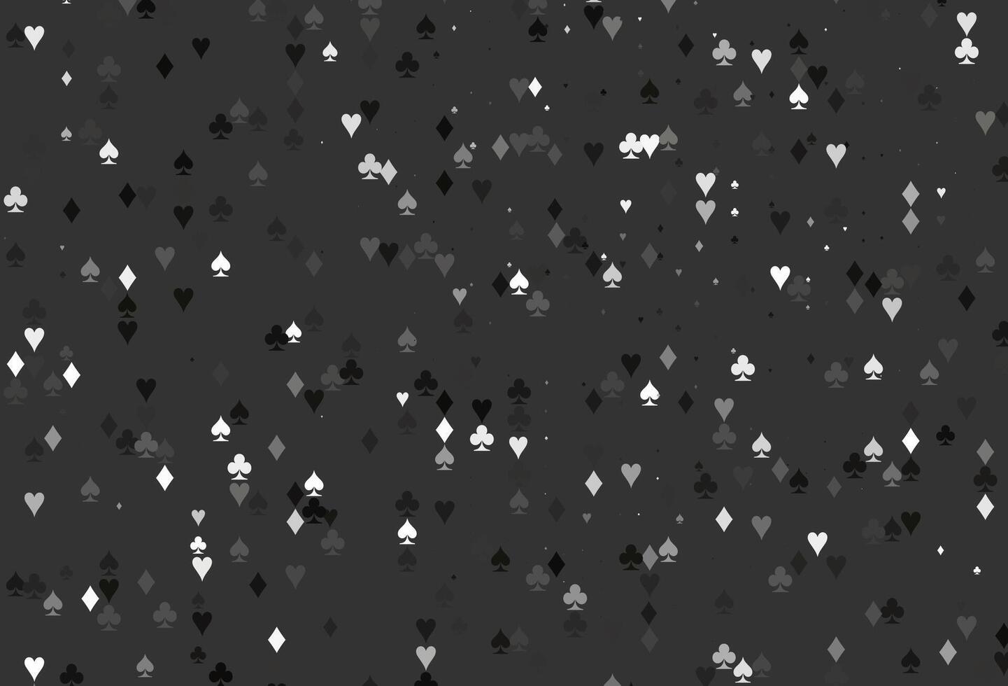 Light Black vector template with poker symbols.