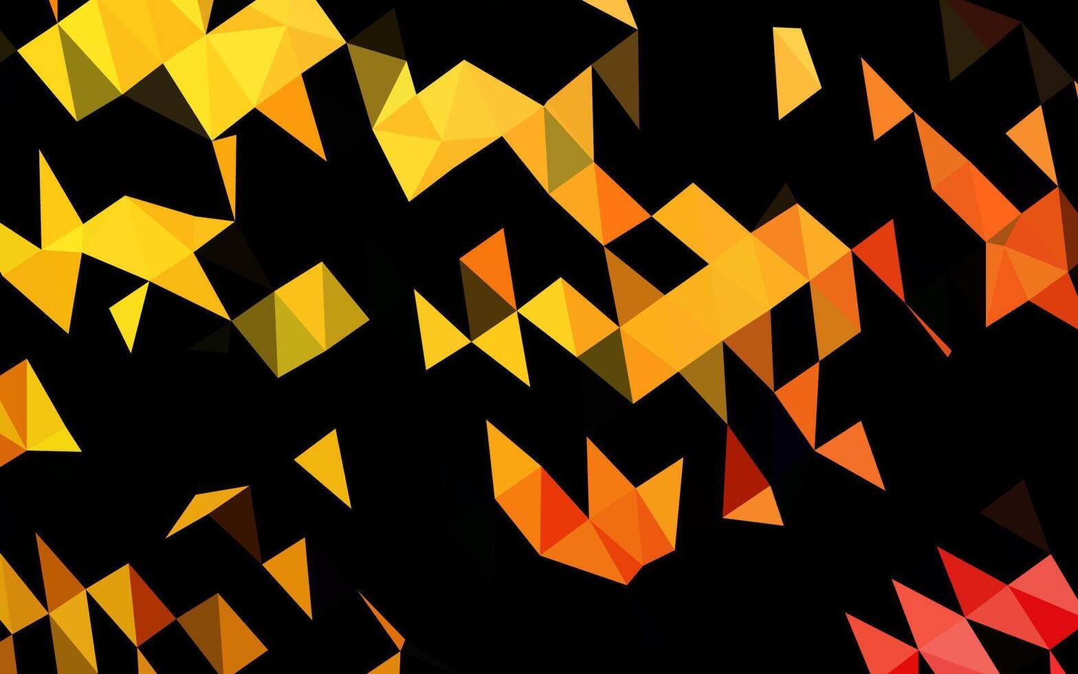 Light Yellow, Orange vector polygon abstract background.