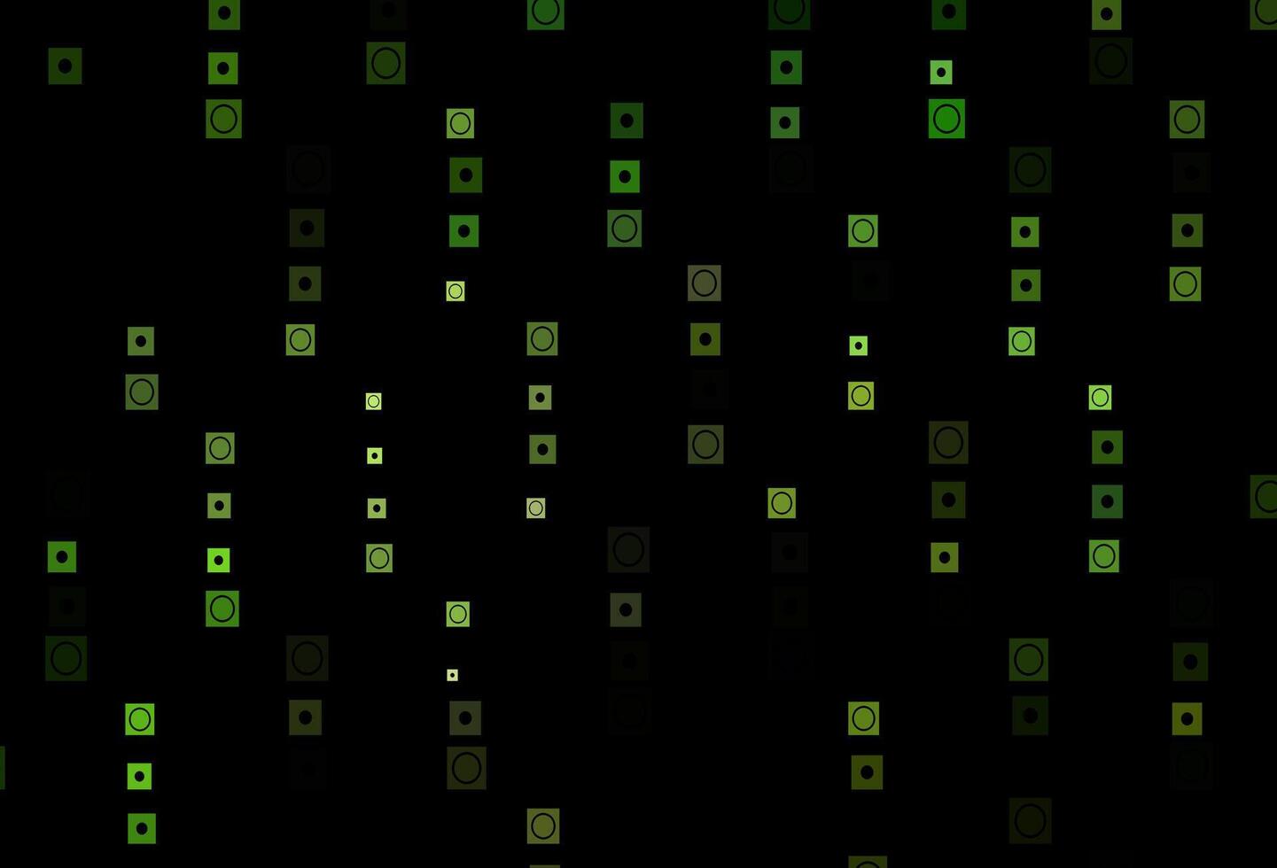 Dark Green vector template with circles, rectangles.