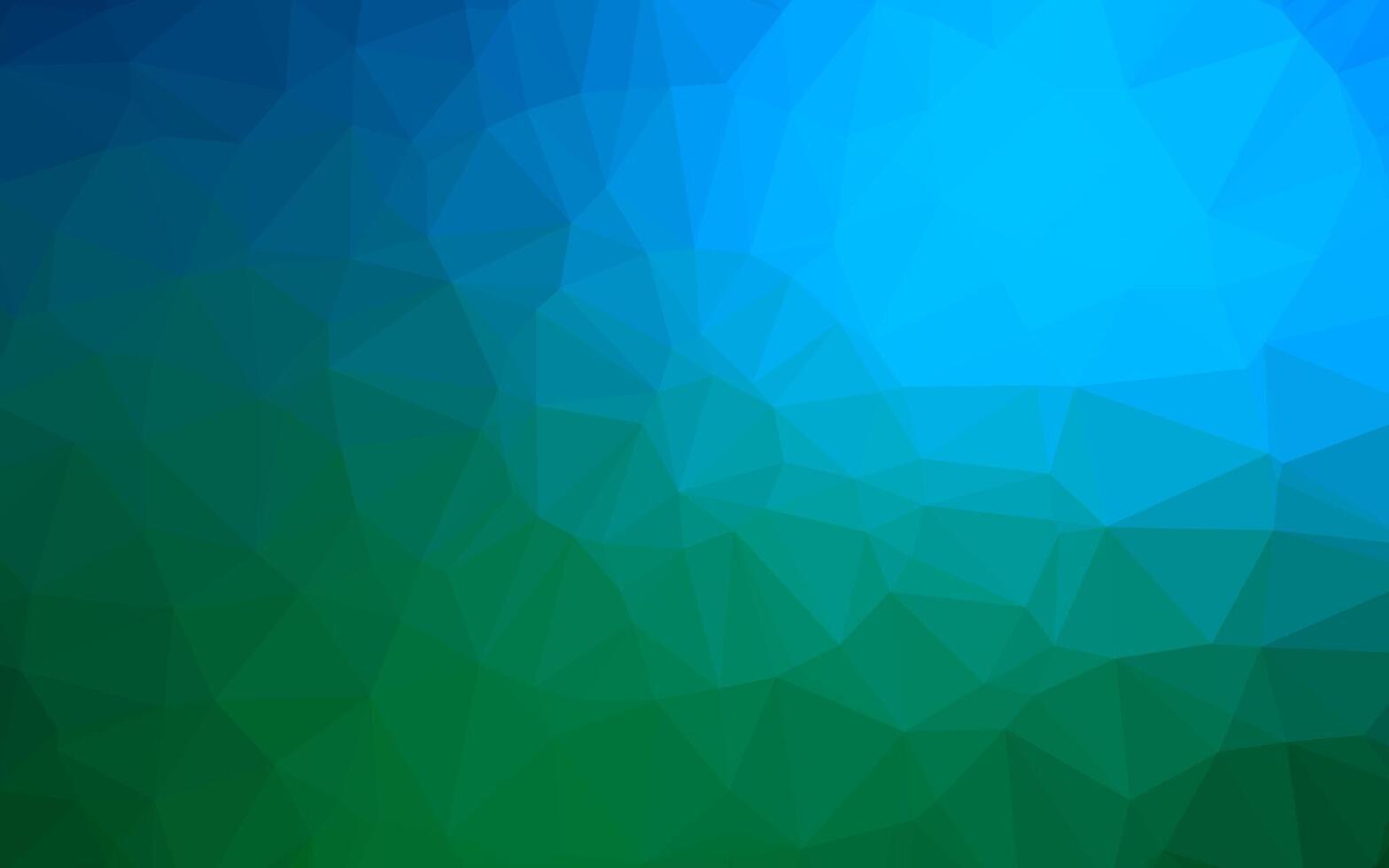 Dark Blue, Green vector polygon abstract backdrop.