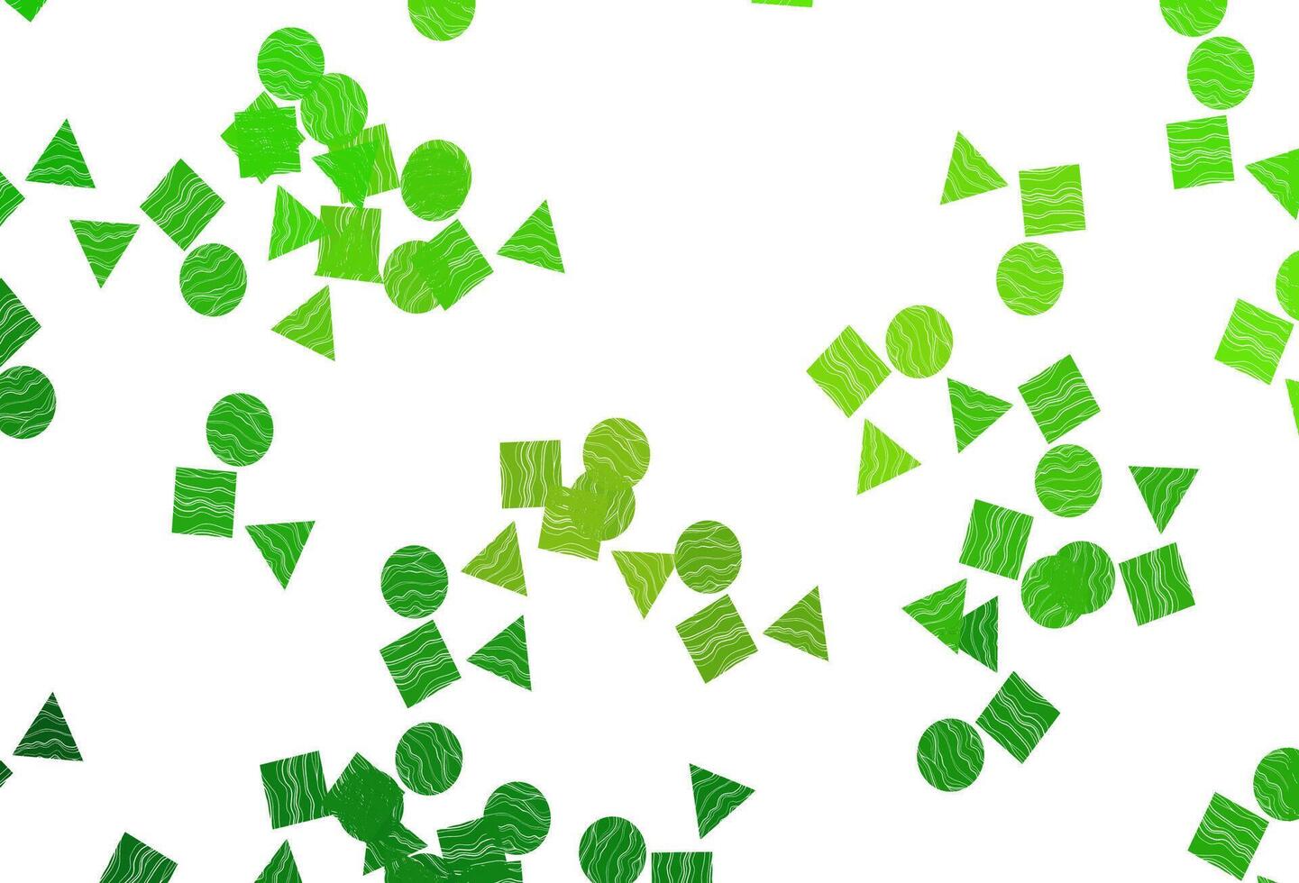 Light Green vector background with triangles, circles, cubes.