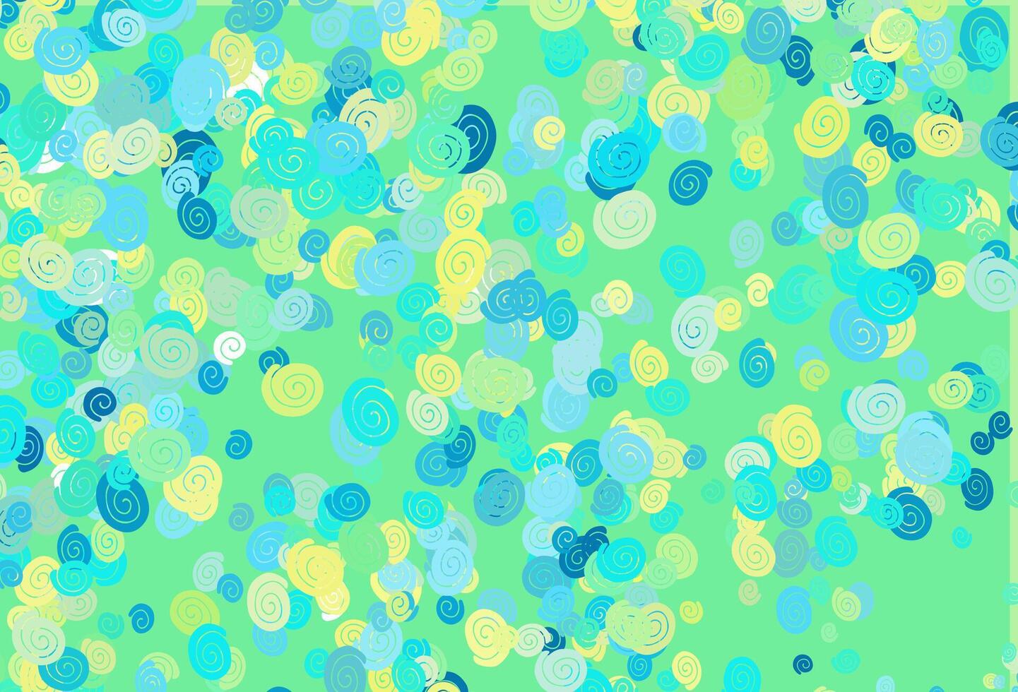 Light Blue, Yellow vector pattern with bent ribbons.