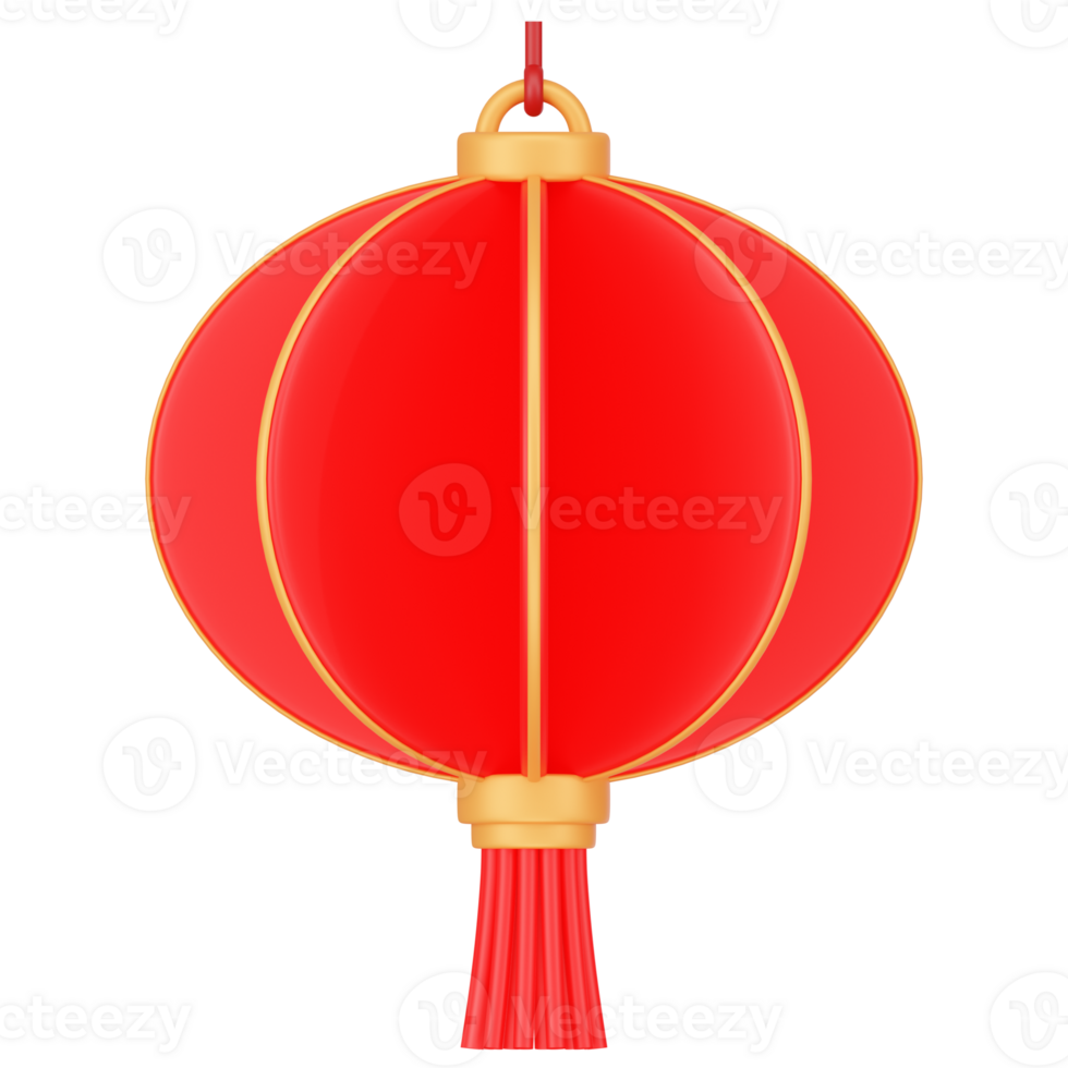 Chinese paper lantern art, round shape 3d icon render png