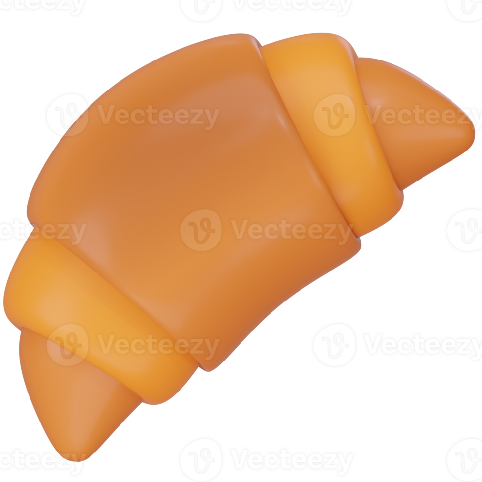 croissant 3d icon render png