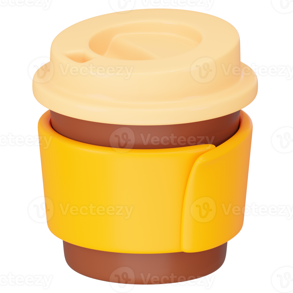 Coffee cup 3d icon render png