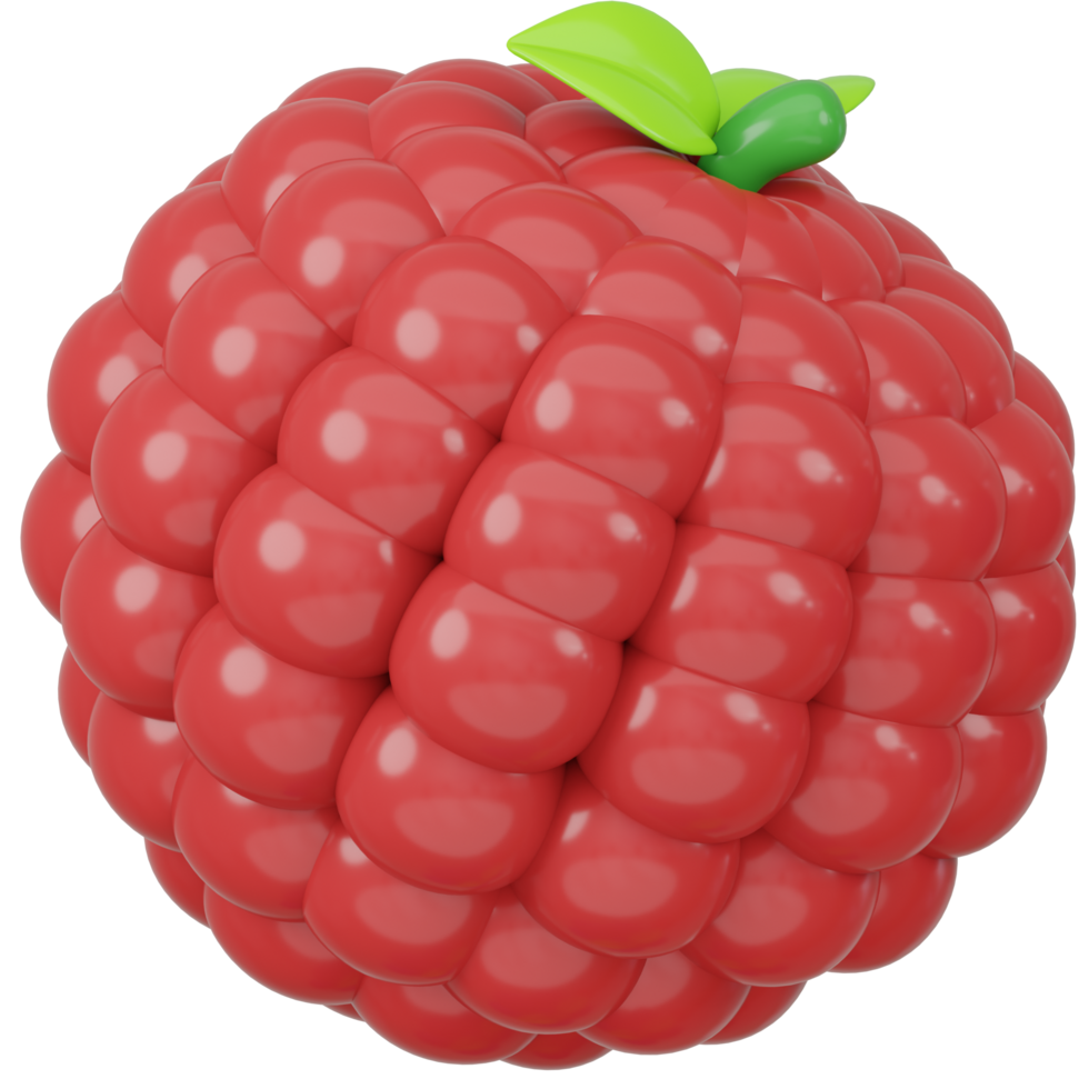 3D Rendered Raspberry Icon Illustration png