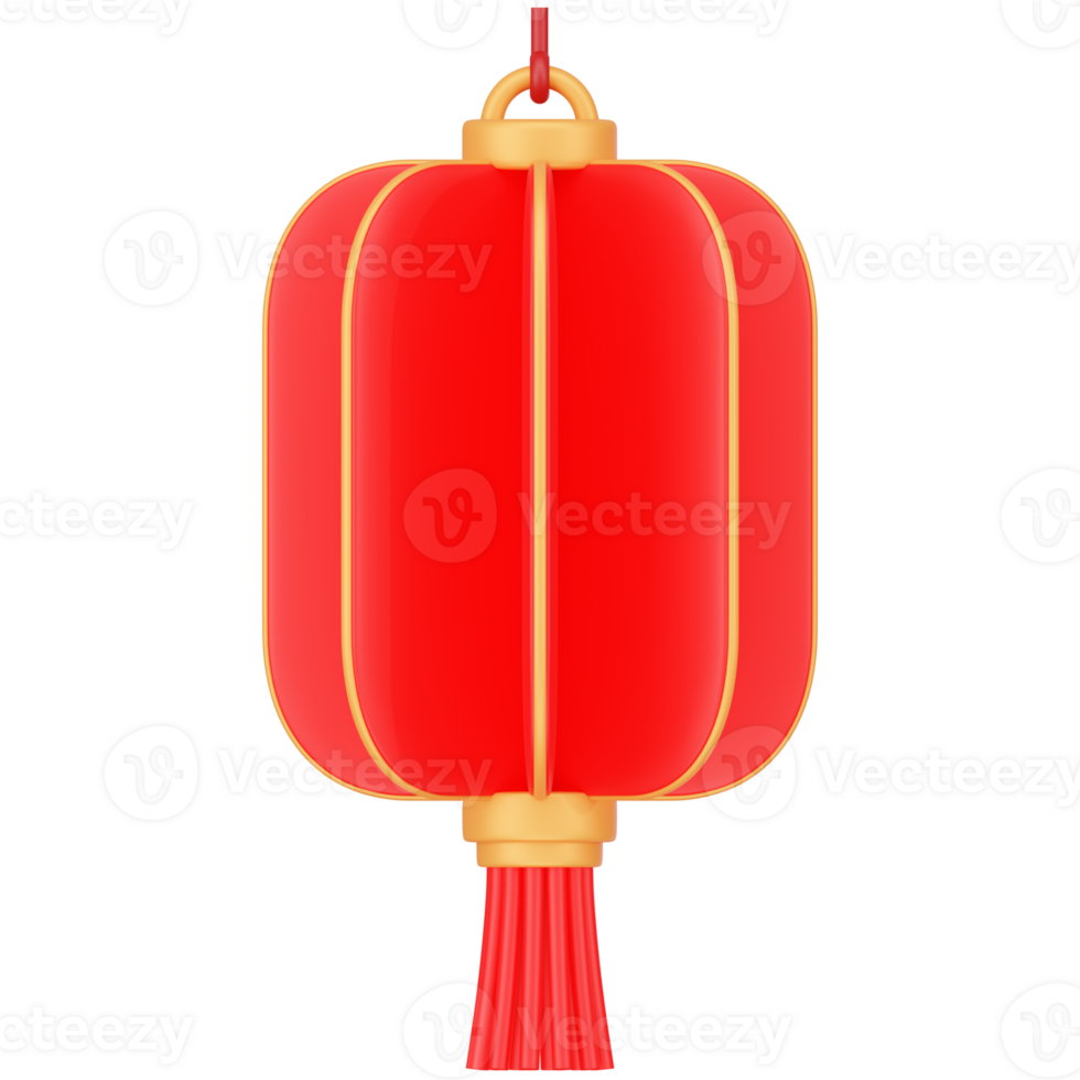 Chinese paper lantern art, cylindrical shape3 d icon render png