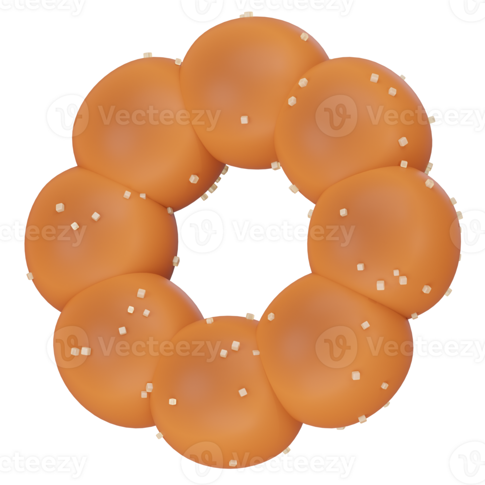 Sugar Donuts 3d icon render png