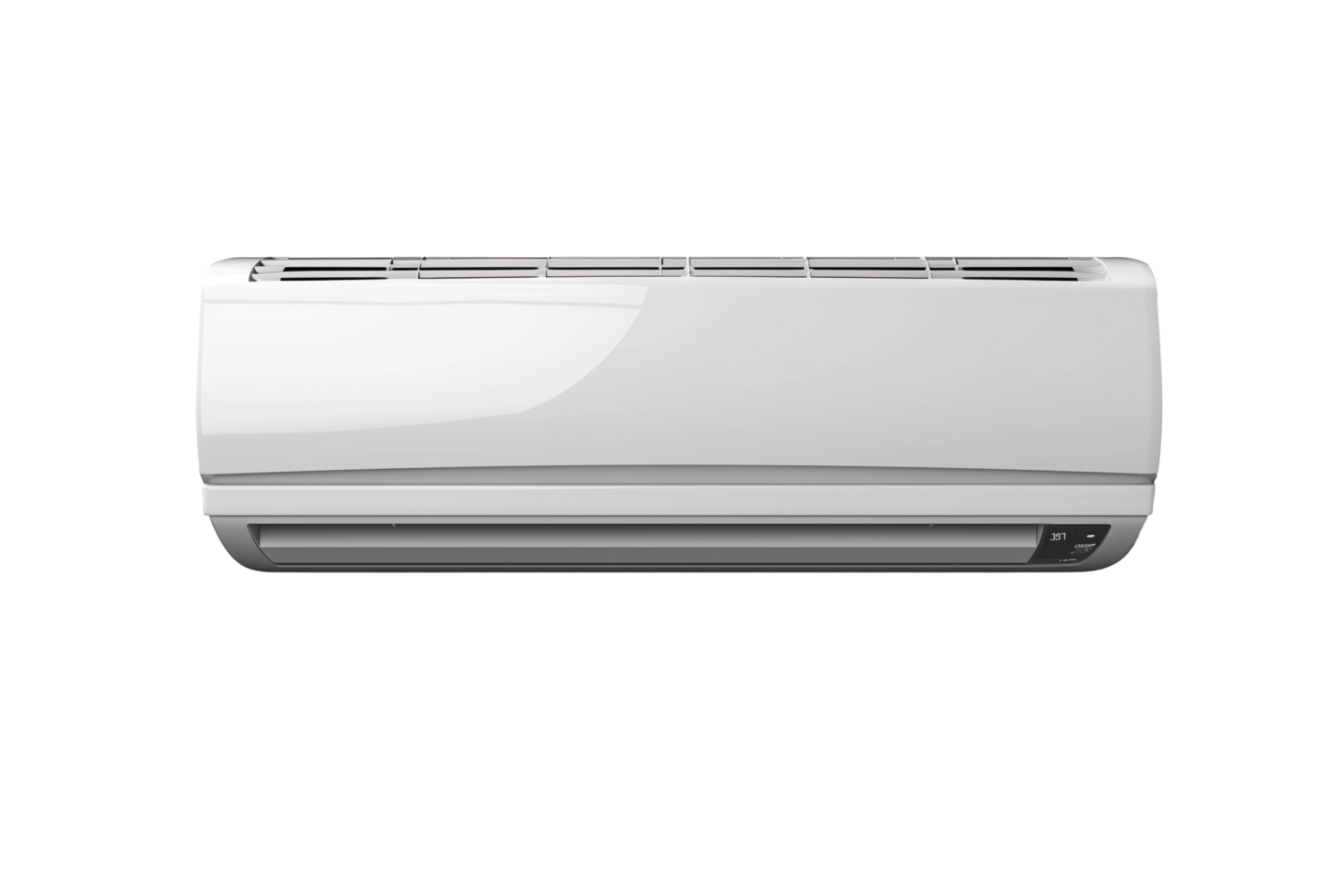 AI generated White modern air conditioner isolated png