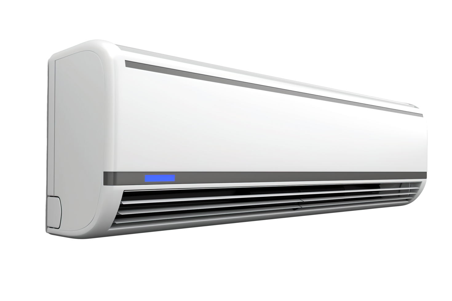 AI generated White modern air conditioner isolated png