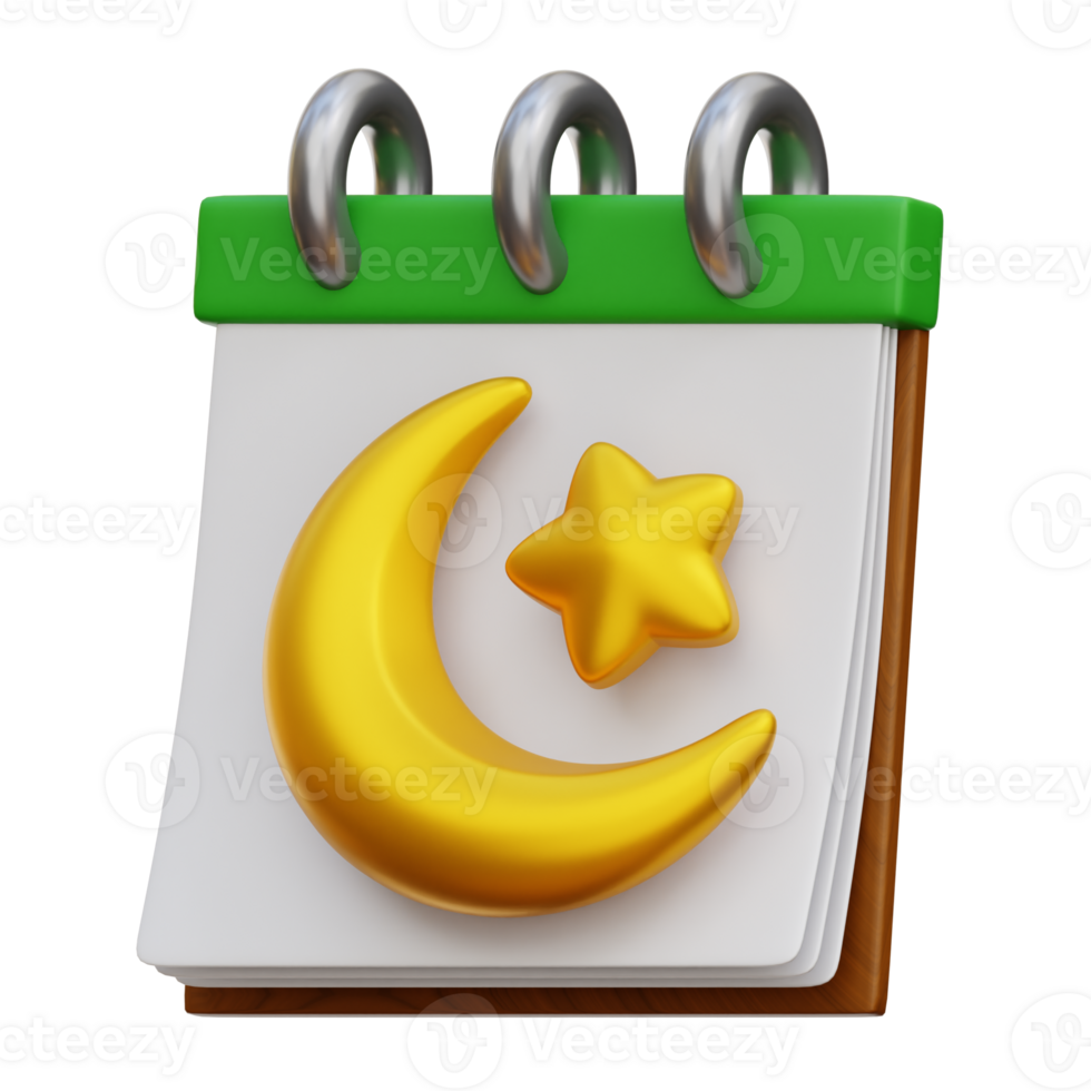 Ramadan Kalender 3d Symbol Illustration png