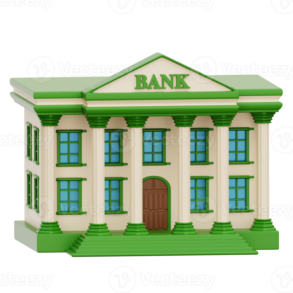 Bank 3d Icon Illustration png