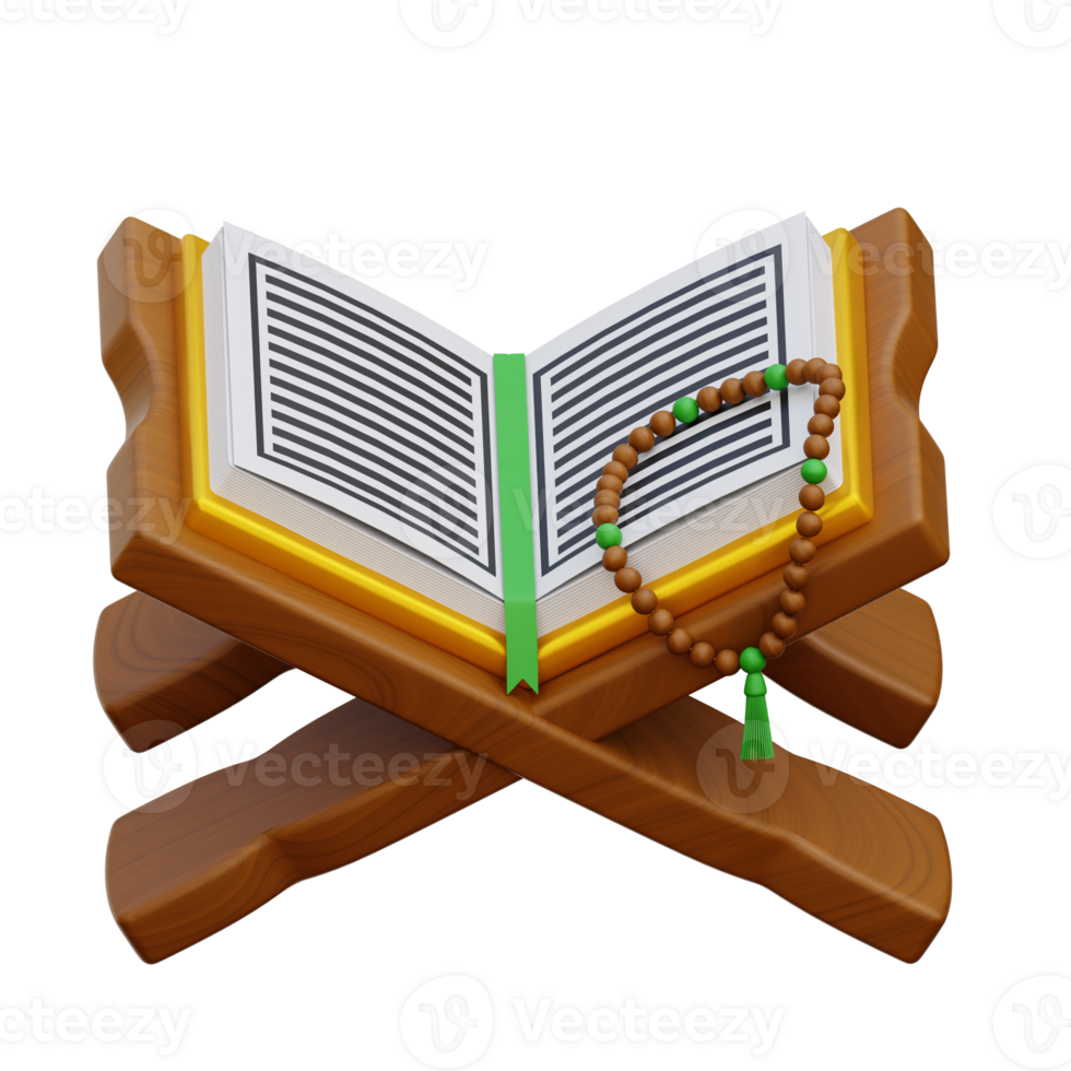 al qur'an 3d ikon illustration png