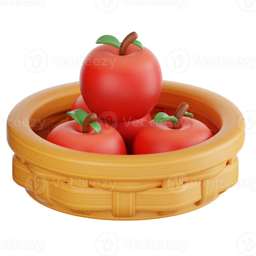 Fresh Fruit 3D illustration png